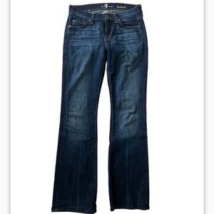 7 for all mankind dark wash bootcut jeans size 25 ladies womens